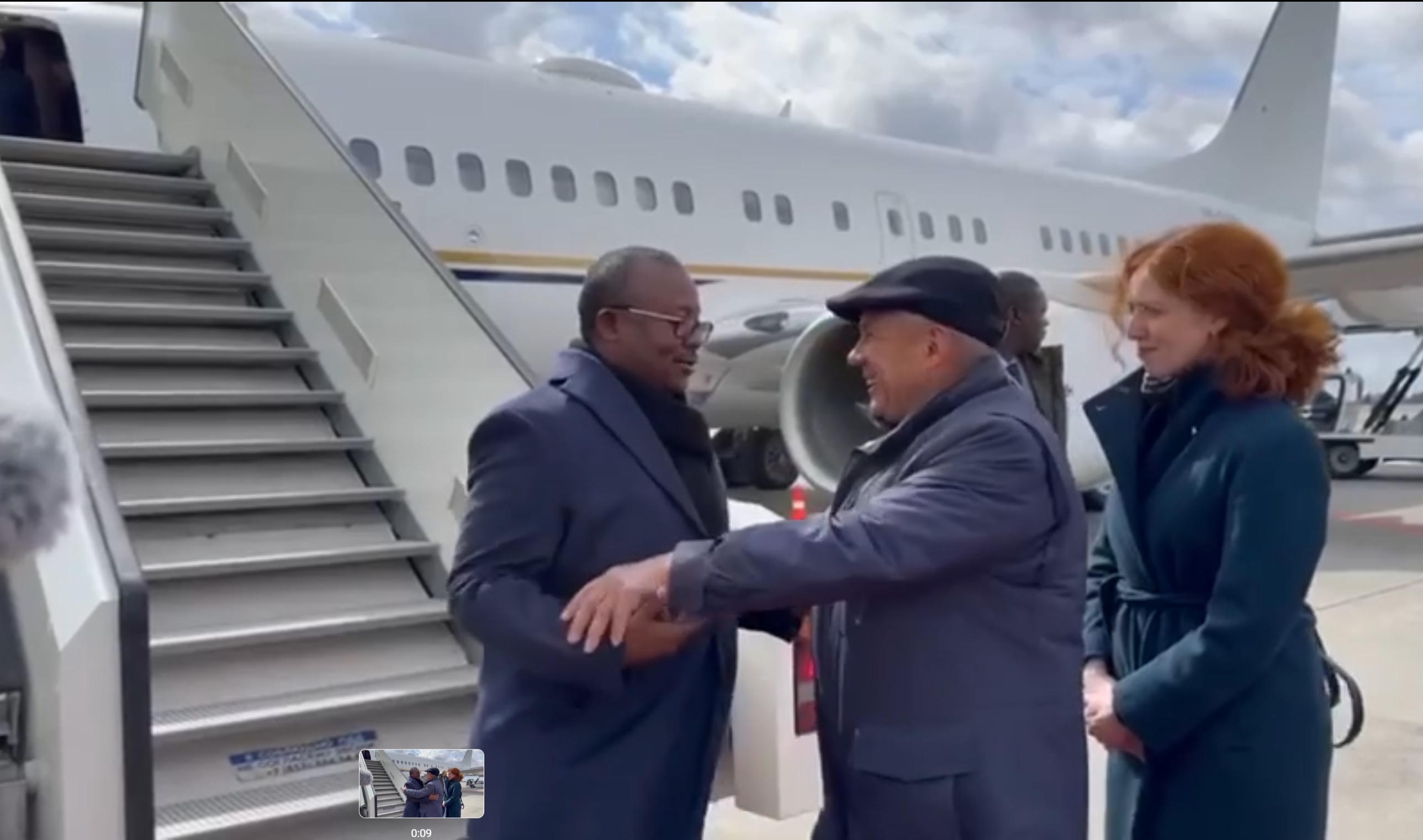 Рустам Минниханов встречает в аэропорту Казани президента Гвинеи-Бисау Умару Сисоку Эмбало