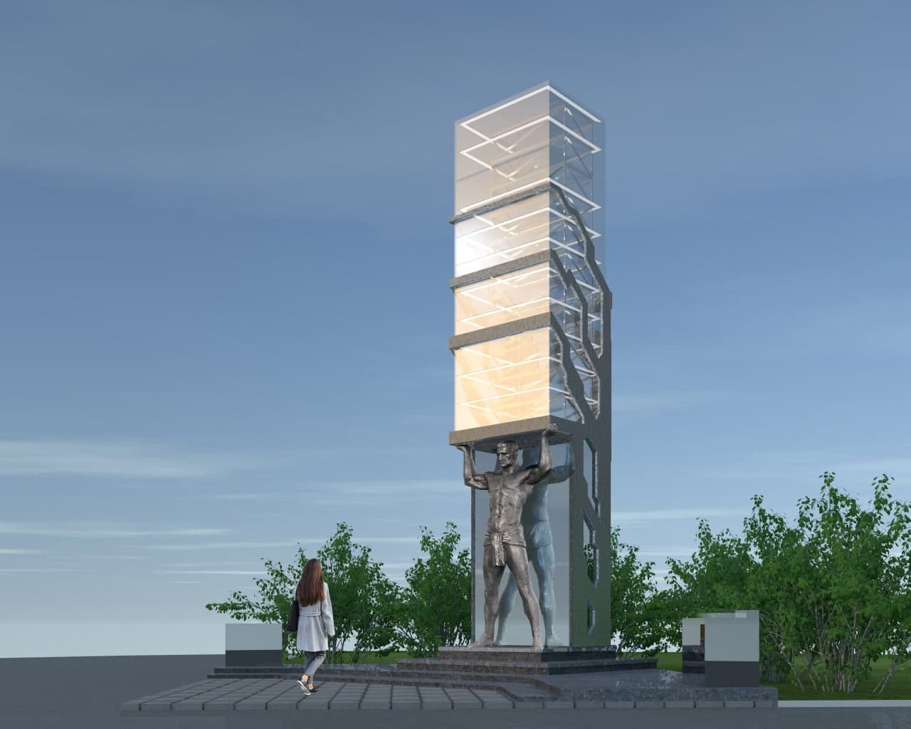 В Екатеринбурге планируют установить шестиметровую скульптуру «Атланты стройки»