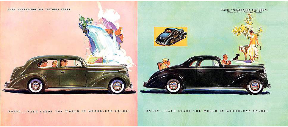 Рекламный тон века задавали американцы. Европейцы повторяли приемы: от размашистого крупнокускового плакатного стиля к богатым проработкой картинам, которые можно было помещать в рамках на стены. Из громких европейских имен -- например, Ганс Лиска, с иллюстрациями для Mercedes-Benz.  