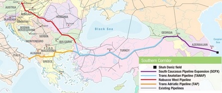 Транспортировка газа второй очереди месторождения Шах-Дениз. Источник: сайт нефтегазовой компании BP.