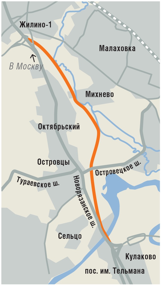 Новорязанское шоссе м5 карта