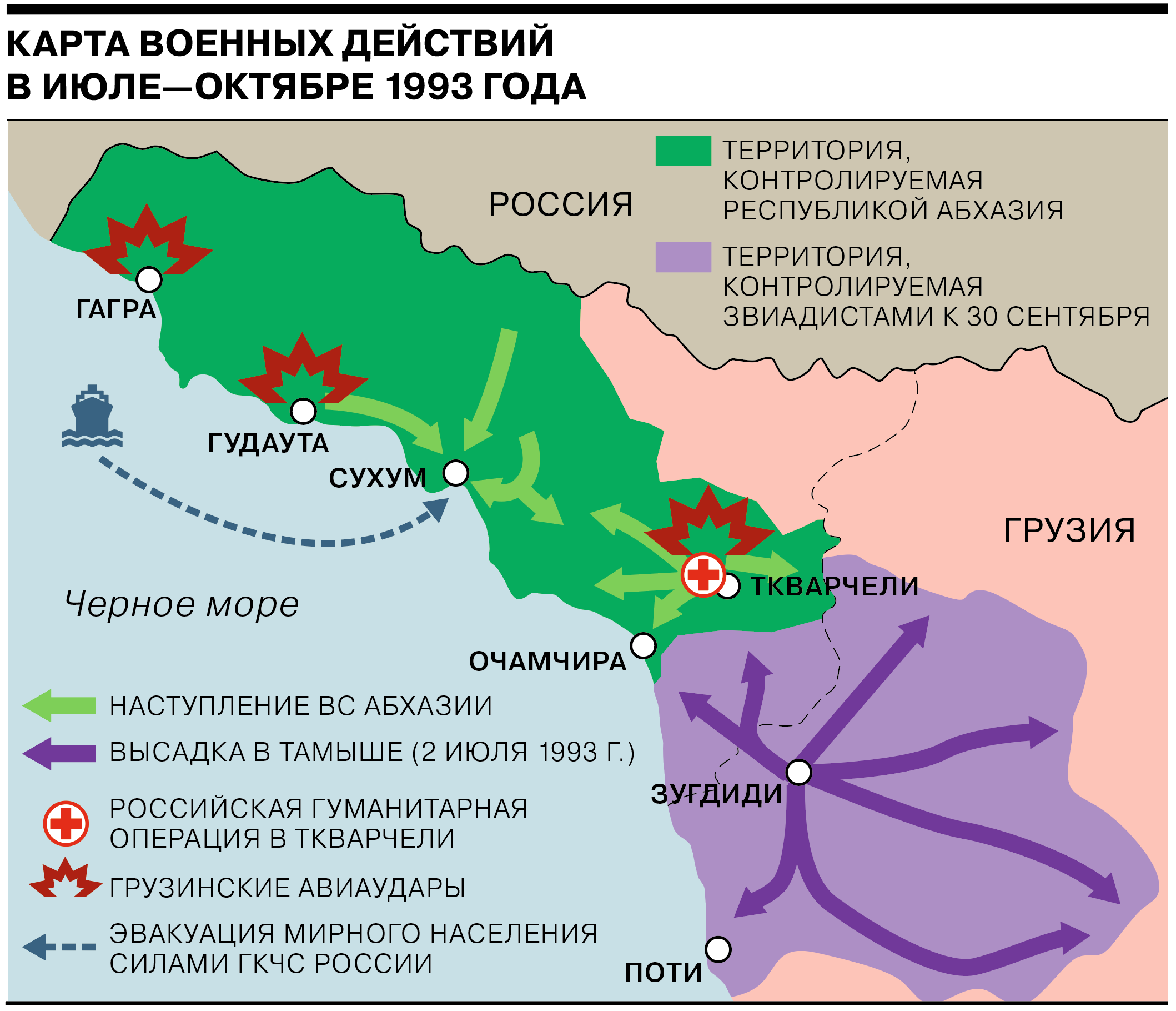 Грузино-абхазская война 1992-1993: причины и последствия