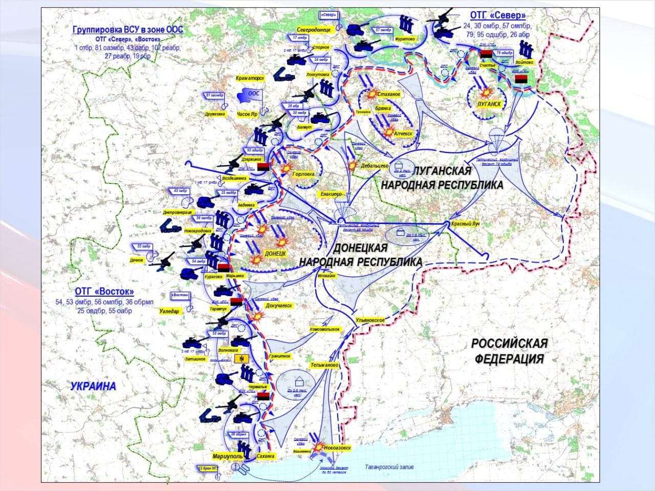 План украинской операции, по утверждению ДНР 