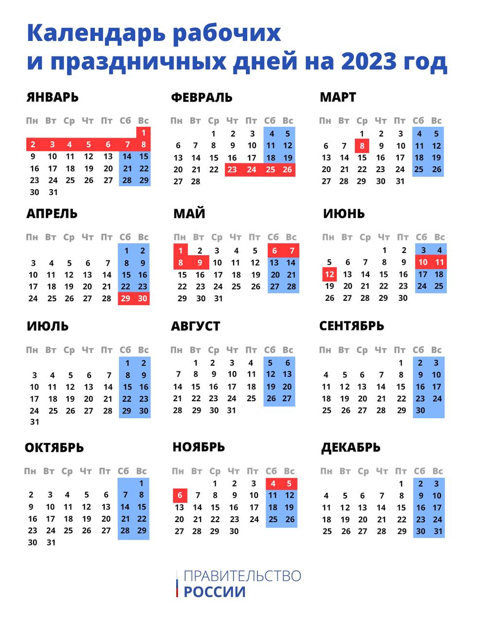 Правительство утвердило календарь выходных и праздничных дней на 2023 год –  Коммерсантъ