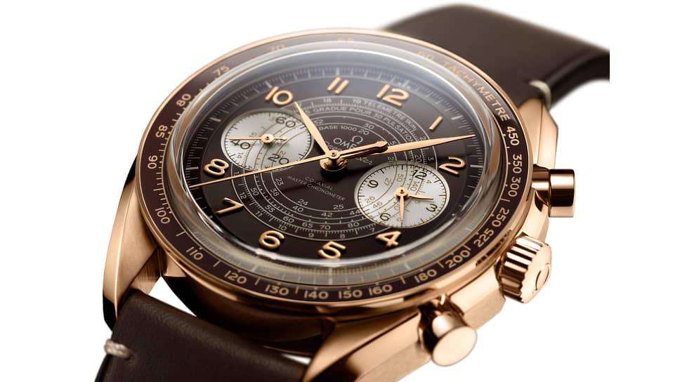 Speedmaster Co -Axial Master Chronometer Chronograph, 43 мм,  золото Bronze Gold
