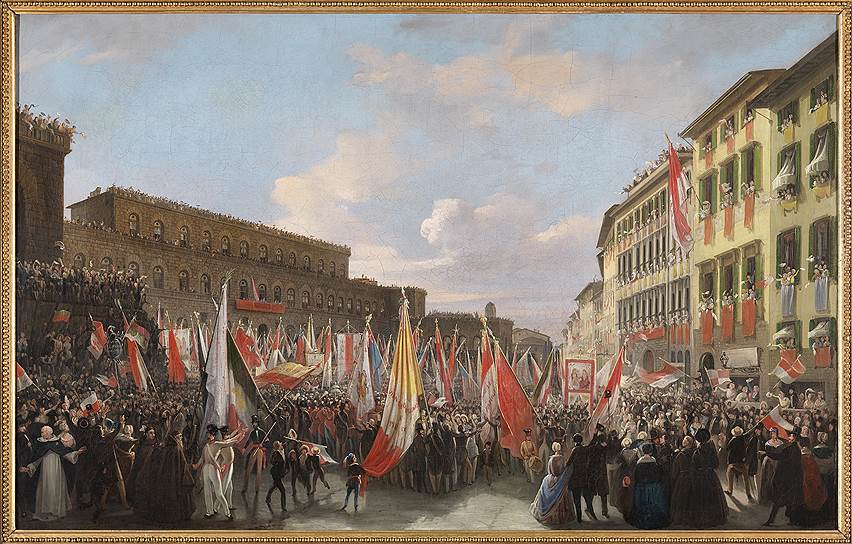 Джованни Синьорини. &amp;quot;Фестиваль флагов&amp;quot;, 1847 год