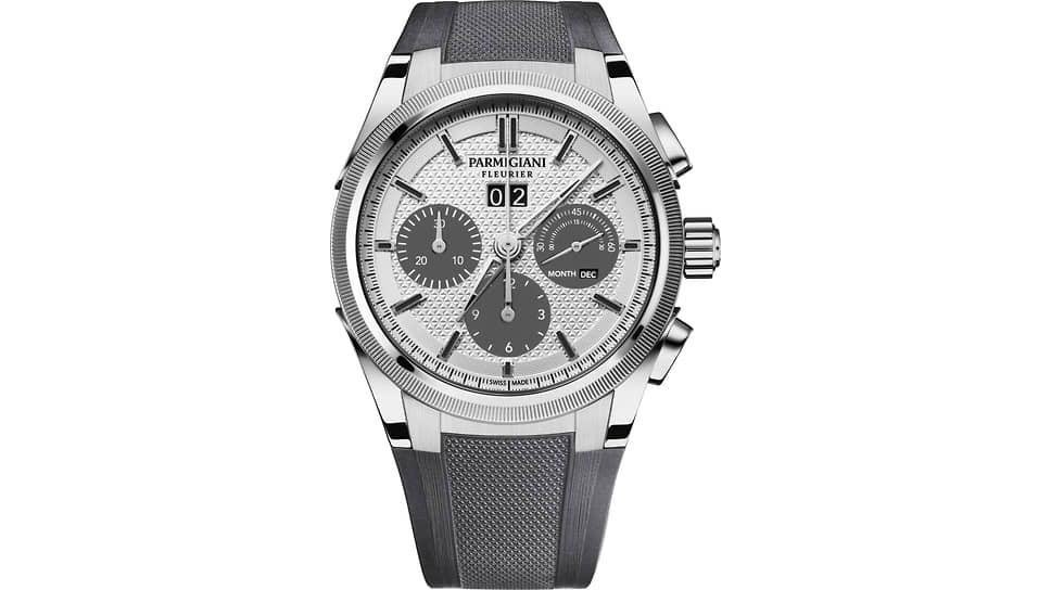 Parmigiani Fleurier Tonda GT Chronograph Silver & Quantum Grey, хронограф с сертификацией COSC, сталь, автоматический подзавод с резервом хода 65 часов