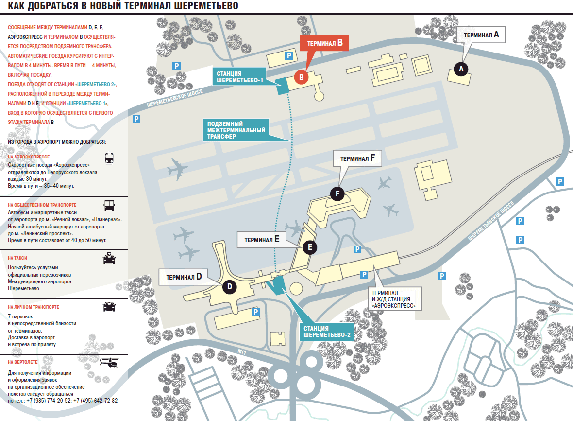 Шереметьево терминал с как добраться