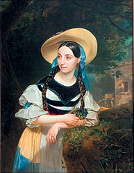 Карл Брюллов,"Портрет итальянской певицыФани Персиани". 1834 год