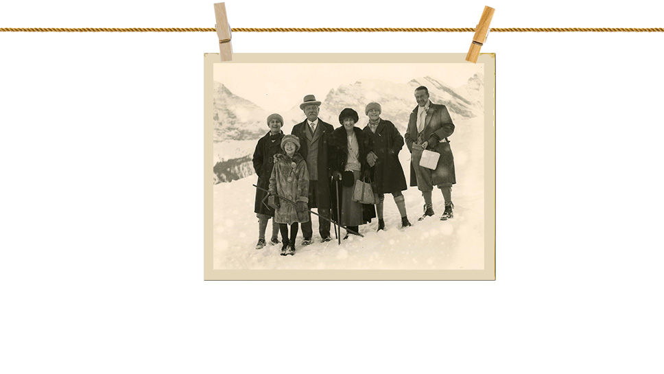 Артур Конан Дойль с семьей в Альпах, 1924