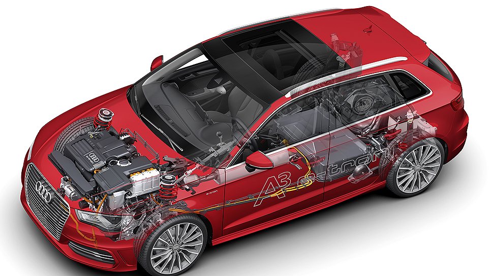 &lt;B>Чтобы владелец&lt;/B> Audi A3 Sportback e-tron не смог заметить отличий от обычного автомобиля, в конструкции использованы самые современные технологии. Ведь при всех своих достоинствах наличие двух агрегатов означает увеличение массы, то есть расхода энергии, и тем самым обесценивает идею экологического совершенства. Здесь же инженеры проявили все свои таланты, и сумели не только уложиться в 1574 кг снаряженной массы (у бензинового - 1225), но и втиснуть новые агрегаты, практически не затронув ни салон, ни даже багажник