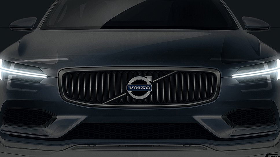 &lt;B>В темное&lt;/B> время суток все новые модели Volvo будет легко идентифицировать по характерным ходовым огням T-образной формы. Решетка радиатора теперь имеет более сглаженную форму - дизайнеры еще работают над ее окончательным вариантом и оформлением эмблемы Volvo.