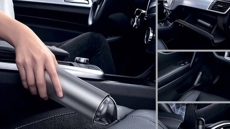 Компактный дизайнерский пылесос предлагается хранить в салоне автомобиля, чтобы пассажиры могли им пользоваться прямо в пути и не отнимать времени у водителя.
