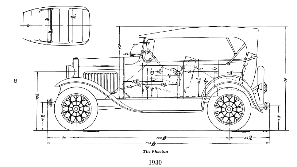 Фаэтон ГАЗ-А был точной копией американского Ford Model А, который выпускался с 1927 по 1931 год, поэтому во второй половине тридцатых годов смотрелся уже откровенно устаревшим