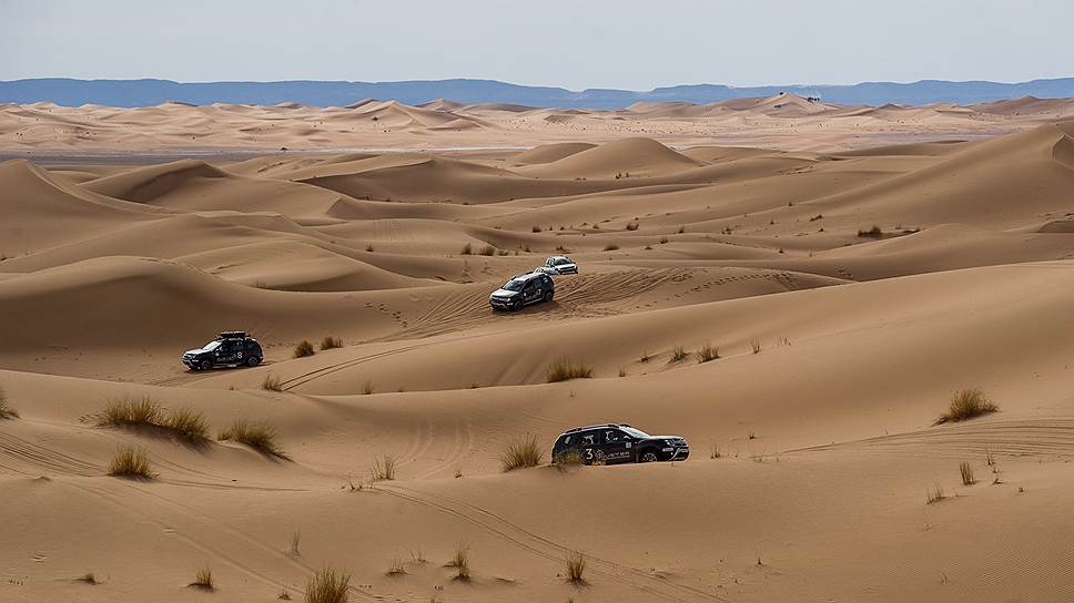 В такой большой песочнице, как Сахара, разобраться, где есть опора для колеса, а где западня, не под силу никому. И потому чаще всего закапывается головной автомобиль проводника