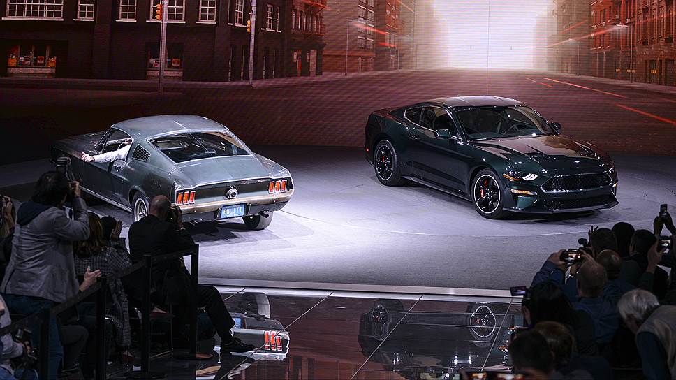 К 50-летию фильма Bullitt приурочили премьеру нового поколения Ford Bullitt Mustang — модель показали вместе с оригинальным Ford Mustang GT 1968 года, которым управлял Стив МакКуин на съёмках фильма.