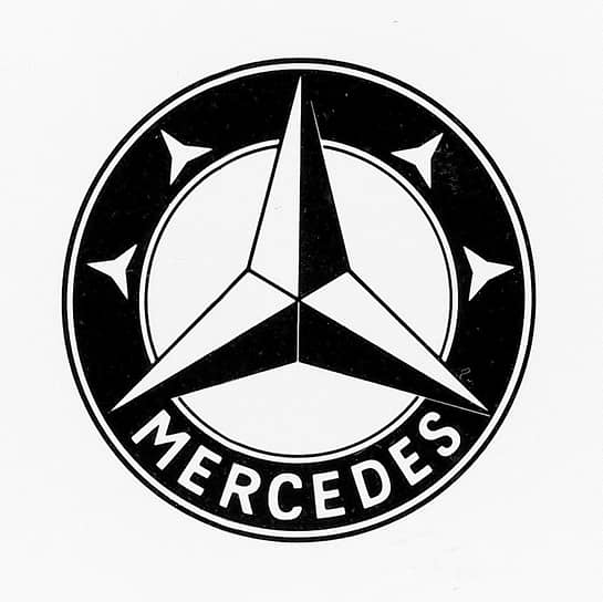Логотип Mercedes с четырьмя маленькими звездами в кольце, 1916 год