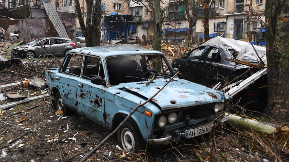 Последствия обстрела на Украине