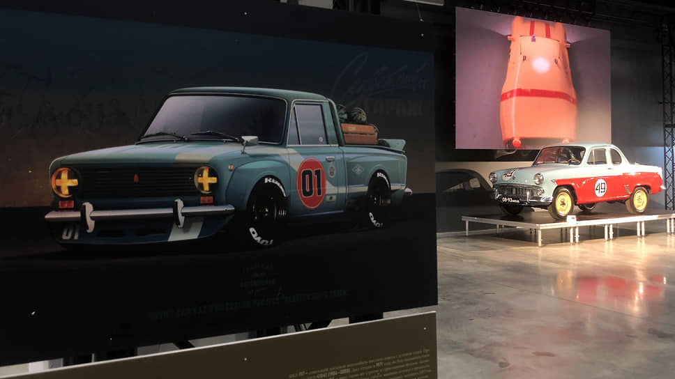 На выставке представлены как художественные работы, так и реальные автомобили