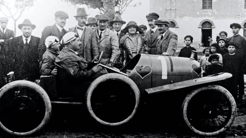 Александр Коловрат во время гонки Targa Florio 2 апреля 1922 года