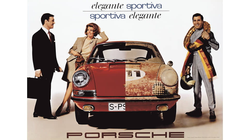 Первоначально вместо индекса «911» должен был использоваться «901», но данная комбинация уже оказалась зарезервированной — у компании Peugeot были эксклюзивные права на обозначения машин, образованных тремя цифрами с нулем посередине. По этой же причине советский «Москвич-408» экспортировался в Европу под другим именем. На фото: рекламный плакат Porsche 911, 1967 год