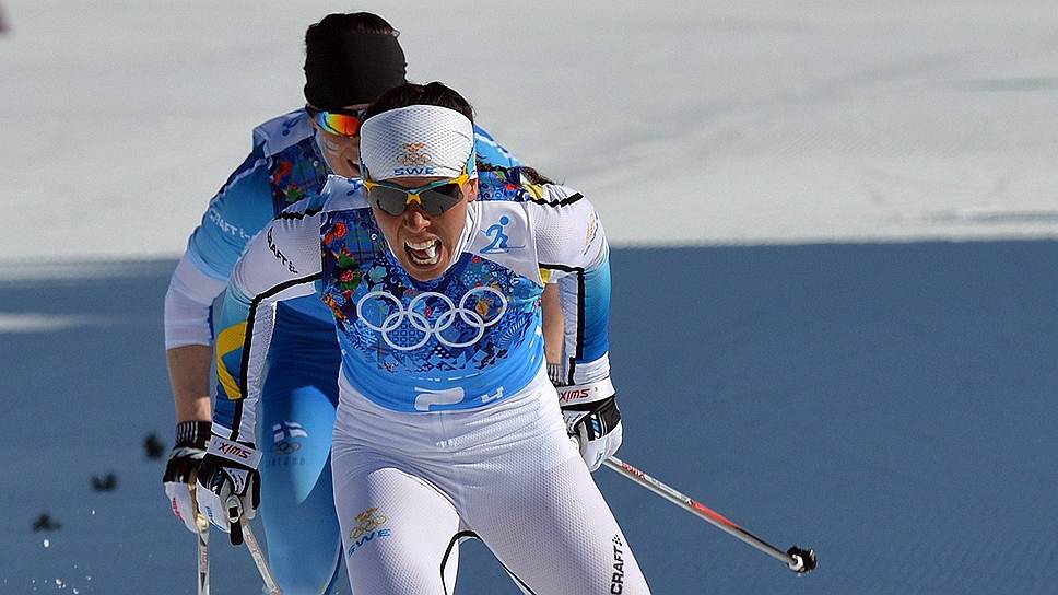 Финишер сборной Швеции Шарлотт Калла отыграла 27,5 сек. и завоевала для своей команды золотую медаль 