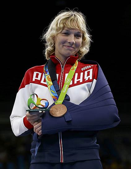 Боксер Анастасия Белякова, обладательница бронзовой медали Игр в категории до 60 кг
