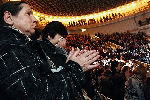 28.10.2008 Церемония прощания с Муслимом Магомаевым в Москве в концертном зале им. П.И.Чайковского