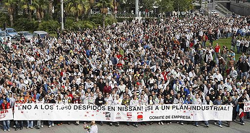 11.11.2008 Беспорядки в Испании в связи с сокращением рабочих мест