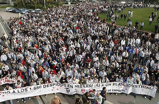11.11.2008 Беспорядки в Испании в связи с сокращением рабочих мест
