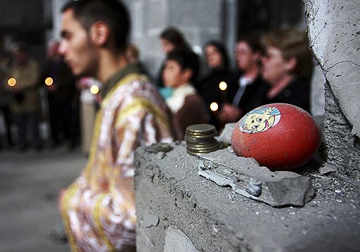 19.04.09 Православные христиане отметили праздник Воскресения Христова. Косово