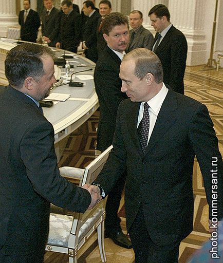 С Владимиром Лисиным и Алексеем Миллером. 2003 год