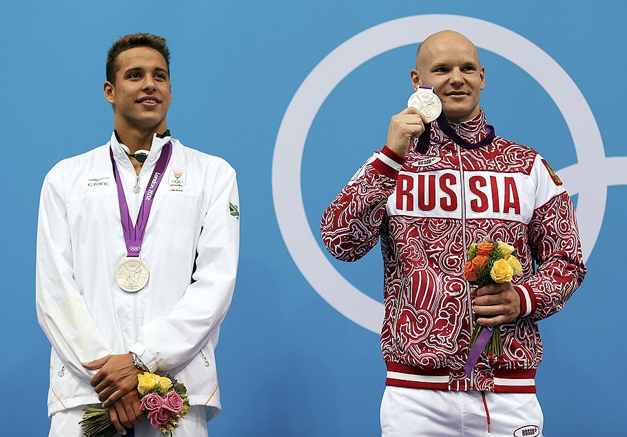Евгений Коротышкин, плавание, 100 метров, баттерфляй, серебряная медаль