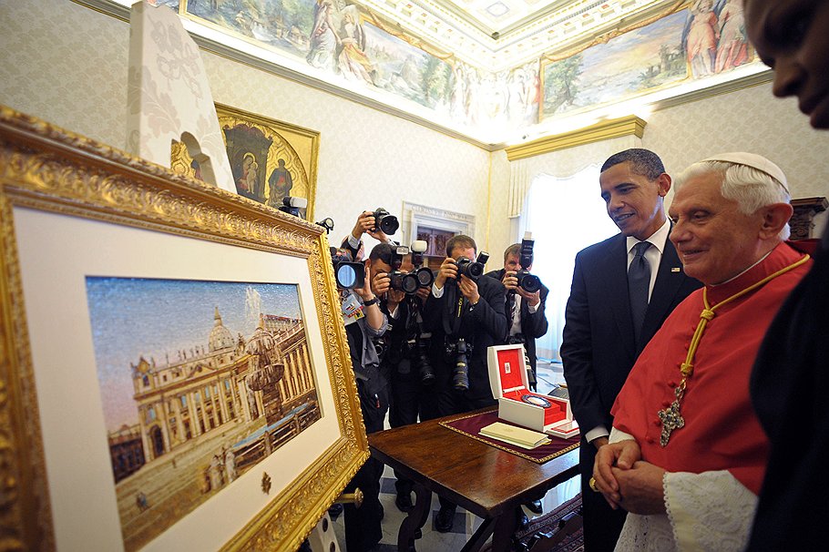 Папа римский и президент США Барак Обама