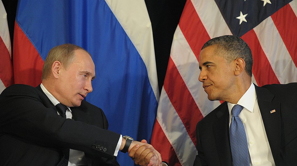 Президент России Владимир Путин (слева) и президент США Барак Обама 