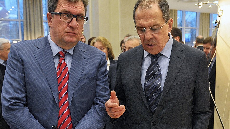 Сергей Приходько (слева) и министр иностранных дел России Сергей Лавров, 2012 год