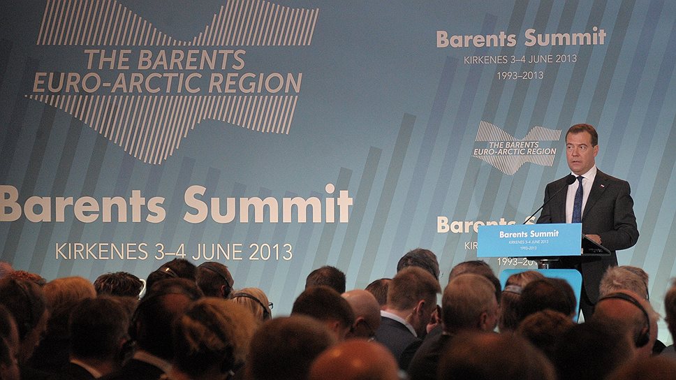  Премьер-министр РФ Дмитрий Медведев на заседании Совета Баренцева/Евроарктического региона