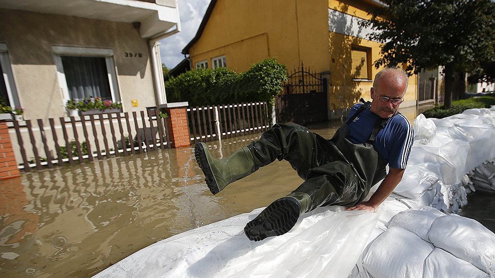 Наводнение в городе Надьмарош, Венгрия
