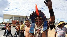 Протесты индейцев в Бразилии