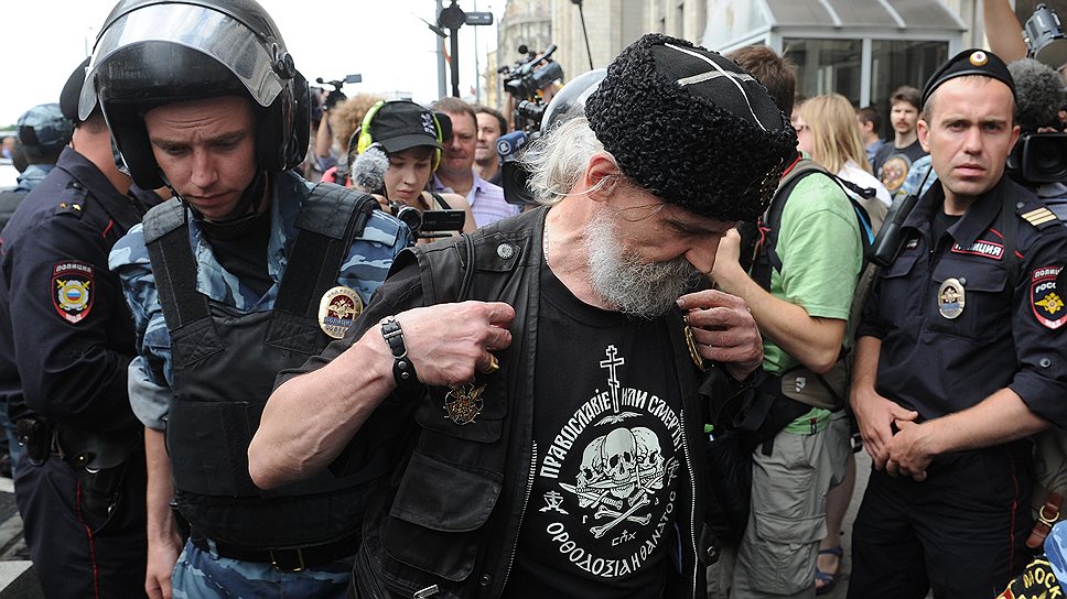 Активисты Союза православных хоругвеносцев