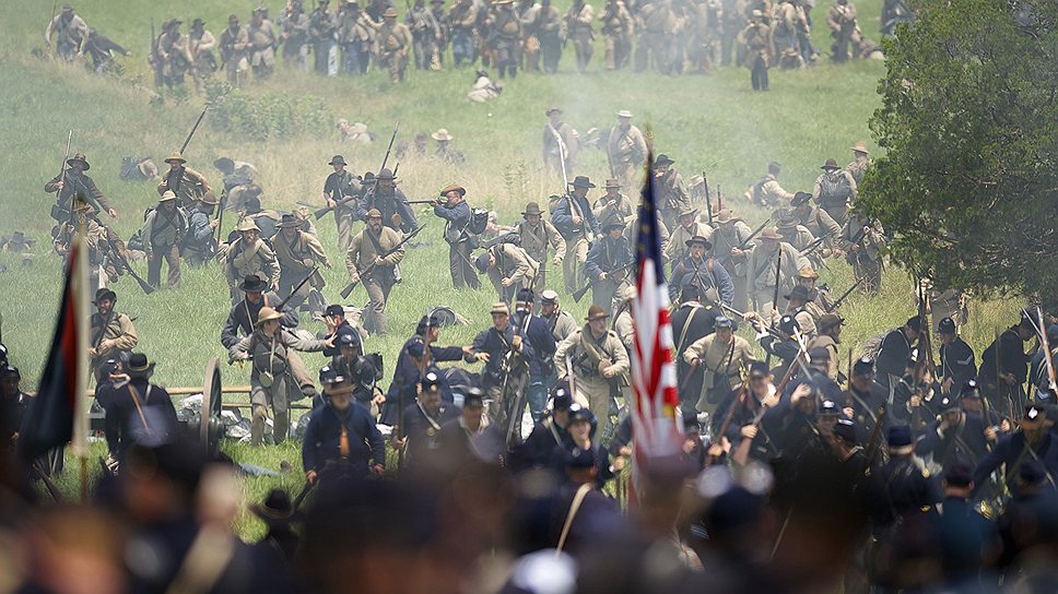 В качестве темы для реконструкции был выбран третий, итоговый день битвы, когда силы федеральной армии отбили массированную атаку Конфедерации