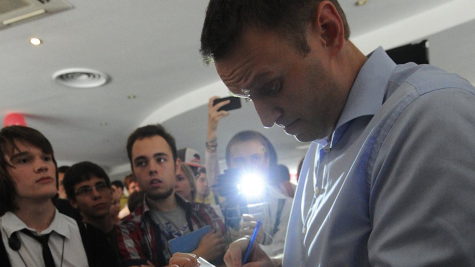 Канидат на пост мэра Москвы Алексей Навальный