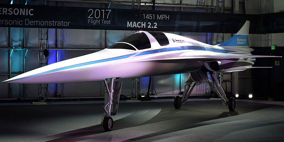 15 ноября 2016 года компания Boom Technology из США и британский бизнесмен Ричард Брэнсон представили прототип нового сверхзвукового пассажирского самолета XB-1 Supersonic Demonstrator. Пока создатели показали уменьшенную в масштабе 1:3 копию серийной модели. По расчетам конструкторов, воздушное судно сможет преодолевать расстояние между Лондоном и Нью-Йорком за 3,5 часа, ориентировочная цена билета — около $5 тыс. 