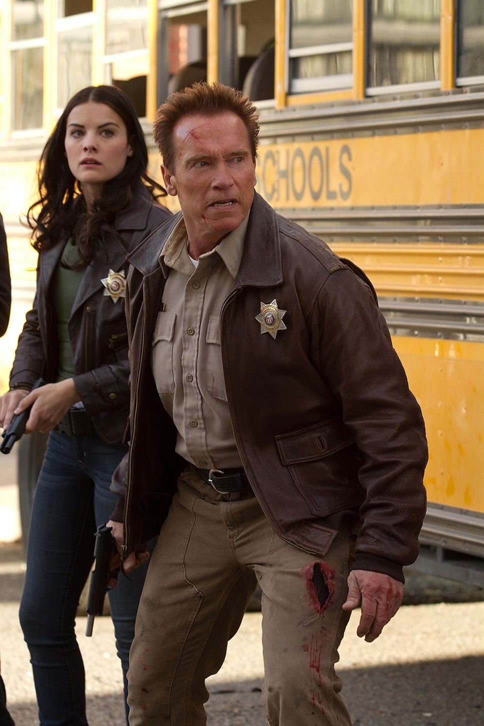 Арнольд Шварценеггер вернулся в кино, сыграв в боевике «Неудержимые-2». В 2013 году он сыграл шерифа в фильме «Возвращение героя» &lt;br>  Кадр из фильма

