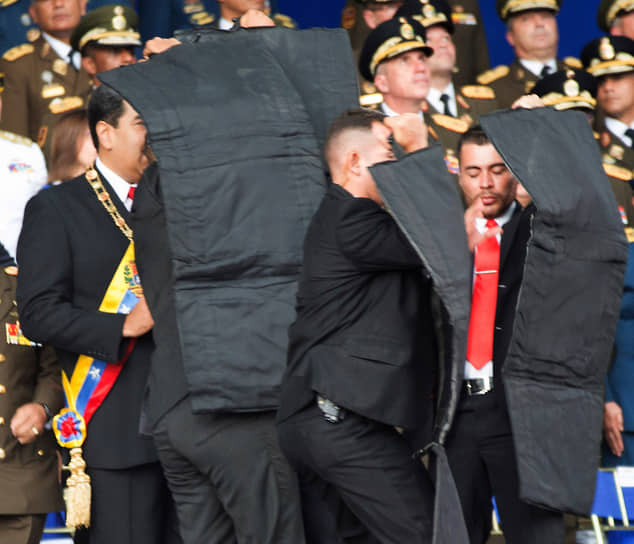 5 августа 2018 года на Мадуро было совершено неудачное покушение при помощи беспилотника с взрывчаткой. Ответственность за покушение взяла на себя антиправительственная группировка «Фланелевые солдаты». Сам президент заявил, что за атакой может стоять Колумбия 