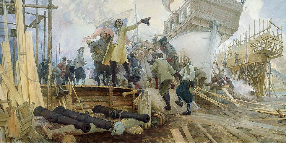 1699 год. Впервые русское судно под трехцветным флагом прибыло за границу (в Константинополь)
