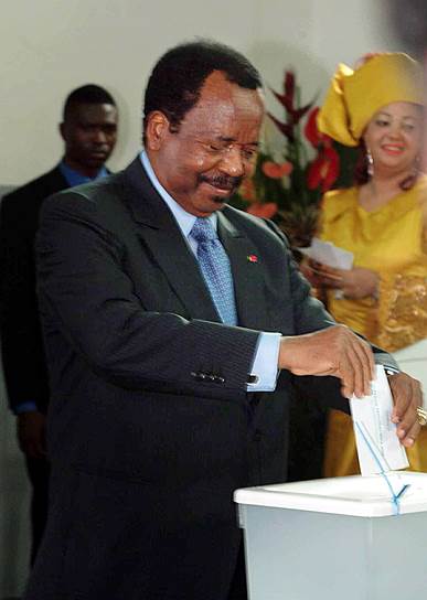 Президент Камеруна  Поль Бийя набрал 92,57% голосов на выборах от 12 октября 1997 года  