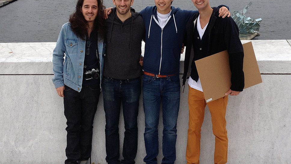 Создатели проекта «Snapchat» (слева направо): Даниэль, Давид, Бобби, Иван