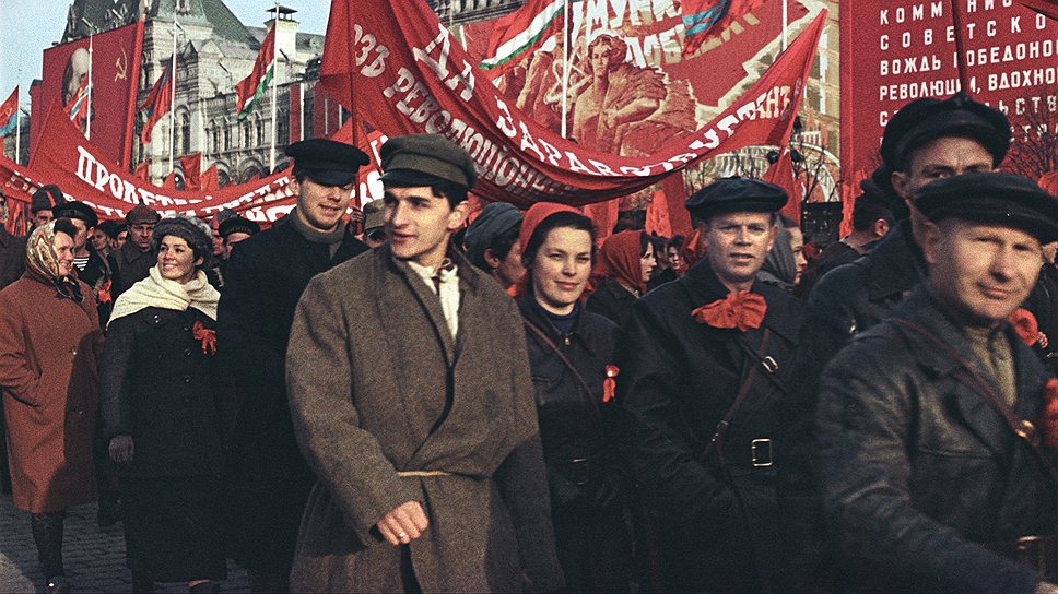 1967 год. Юбилейный парад на Красной площади в честь 50-летия Великой Октябрьской социалистической революции