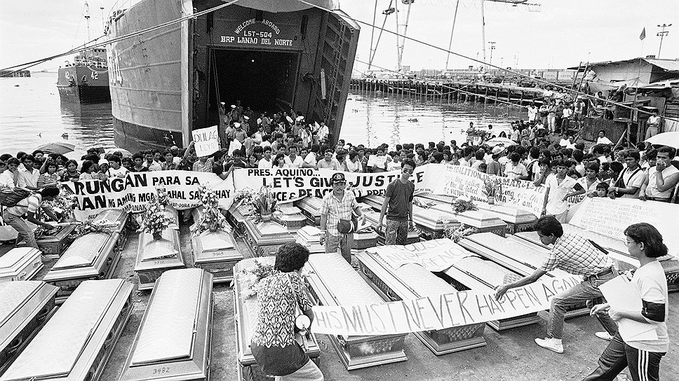 1987 год. Филиппинский паром «Донья Пас» столкнулся с танкером «Вектор» и затонул, в результате чего погибли более 4 тыс. человек. Эта трагедия считается крупнейшей морской катастрофой в мирное время
